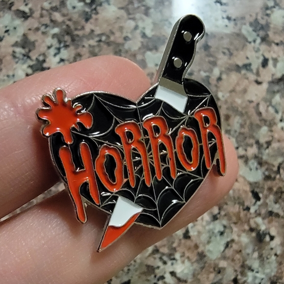*2 for $13* Heart-Shaped Love Horror Movies Enamel Pin - Picture 2 of 3